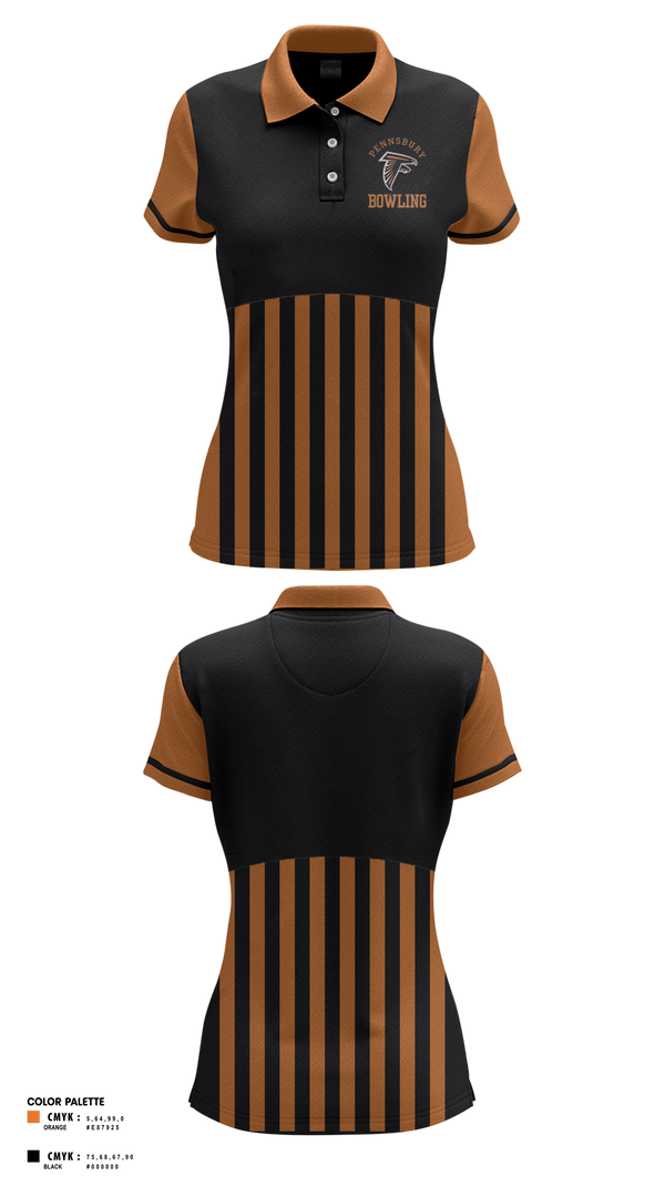 Womens Short Sleeve Performance Polo, Pennsbury High School West Campus Bowling, Bowling, Teamtime, Team time, sublimation, custom sports apparel, team uniforms, spirit wear, spiritwear, sports uniforms, custom shirts, team store, custom team store, fundraiser sports, apparel fundraiser