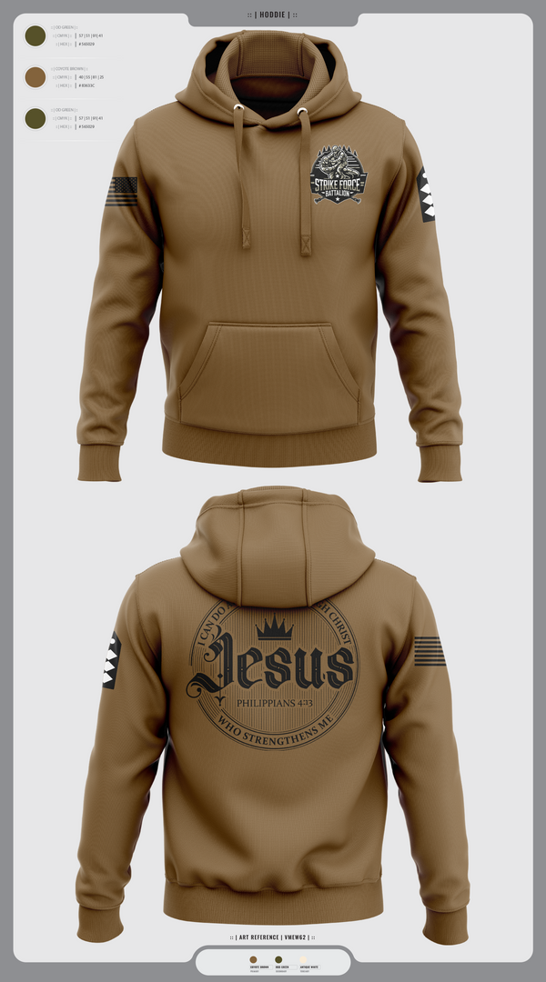 Hoodie, Strike force Battalion, Army, Teamtime, Team time, sublimation, custom sports apparel, team uniforms, spirit wear, spiritwear, sports uniforms, custom shirts, team store, custom team store, fundraiser sports, apparel fundraiser