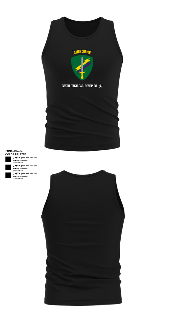 Tank Top, 325th Tactical PSYOP Co. (A), Army, Teamtime, Team time, sublimation, custom sports apparel, team uniforms, spirit wear, spiritwear, sports uniforms, custom shirts, team store, custom team store, fundraiser sports, apparel fundraiser