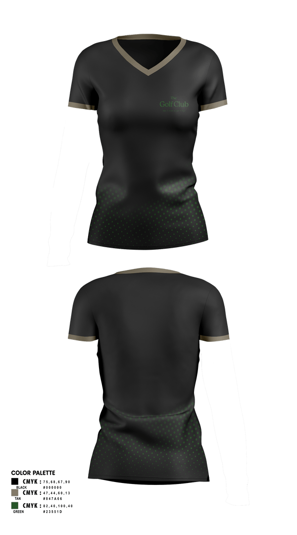Womens Short Sleeve Vneck Shirt, Back 9 Society, Golf, Teamtime, Team time, sublimation, custom sports apparel, team uniforms, spirit wear, spiritwear, sports uniforms, custom shirts, team store, custom team store, fundraiser sports, apparel fundraiser