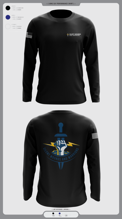 Long Sleeve Performance Shirt, Silent Wounds and Warriors Foundation, , Teamtime, Team time, sublimation, custom sports apparel, team uniforms, spirit wear, spiritwear, sports uniforms, custom shirts, team store, custom team store, fundraiser sports, apparel fundraiser