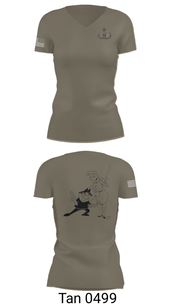 Women's Short Sleeve Vneck Shirt, 18th EOD Det, Army, Teamtime, Team time, sublimation, custom sports apparel, team uniforms, spirit wear, spiritwear, sports uniforms, custom shirts, team store, custom team store, fundraiser sports, apparel fundraiser