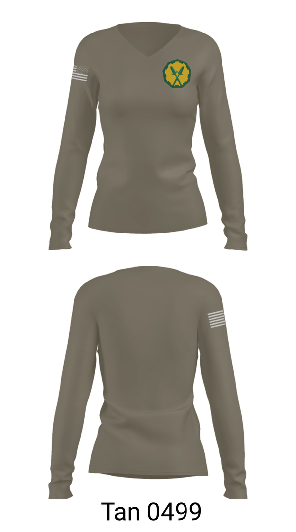 Womens Long Sleeve Vneck Shirt, 160th mp bn, Army, Teamtime, Team time, sublimation, custom sports apparel, team uniforms, spirit wear, spiritwear, sports uniforms, custom shirts, team store, custom team store, fundraiser sports, apparel fundraiser