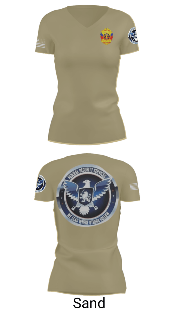 Women's Short Sleeve Vneck Shirt, TS FEDERAL PRIVATE SECURITY & BODYGUARD, Police, Teamtime, Team time, sublimation, custom sports apparel, team uniforms, spirit wear, spiritwear, sports uniforms, custom shirts, team store, custom team store, fundraiser sports, apparel fundraiser