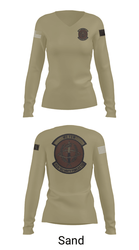 Women's Long Sleeve Vneck Shirt, 153 SFS, Air Force, Teamtime, Team time, sublimation, custom sports apparel, team uniforms, spirit wear, spiritwear, sports uniforms, custom shirts, team store, custom team store, fundraiser sports, apparel fundraiser