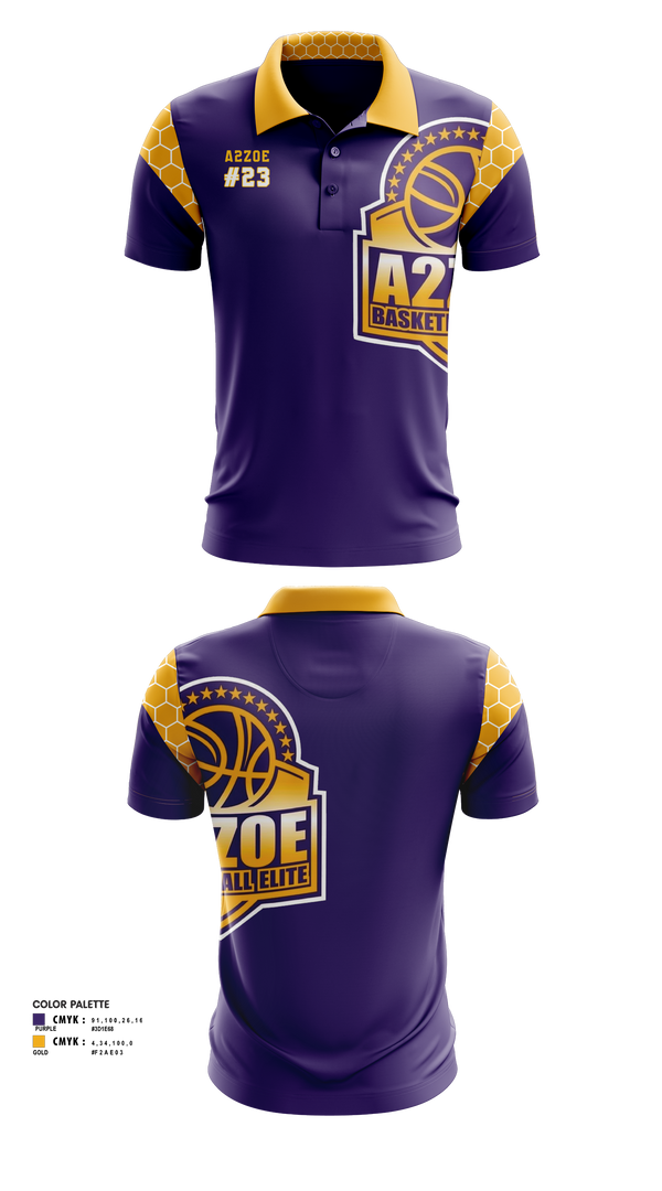 Short Sleeve Performance Polo, A2Zoe Basketball, Men's Basketball, Teamtime, Team time, sublimation, custom sports apparel, team uniforms, spirit wear, spiritwear, sports uniforms, custom shirts, team store, custom team store, fundraiser sports, apparel fundraiser