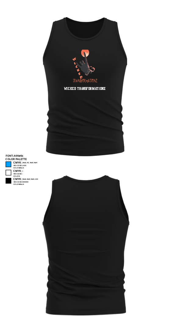 Tank Top, Wicked Transformationz, , Teamtime, Team time, sublimation, custom sports apparel, team uniforms, spirit wear, spiritwear, sports uniforms, custom shirts, team store, custom team store, fundraiser sports, apparel fundraiser