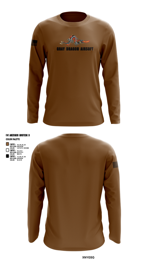 Long Sleeve Performance Shirt, Gray Dragon Airsoft, , Teamtime, Team time, sublimation, custom sports apparel, team uniforms, spirit wear, spiritwear, sports uniforms, custom shirts, team store, custom team store, fundraiser sports, apparel fundraiser