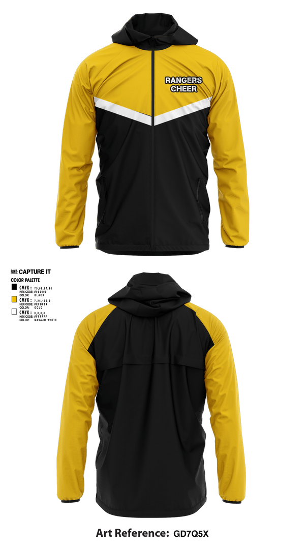 Windbreaker, Rangers, Cheer, Teamtime, Team time, sublimation, custom sports apparel, team uniforms, spirit wear, spiritwear, sports uniforms, custom shirts, team store, custom team store, fundraiser sports, apparel fundraiser