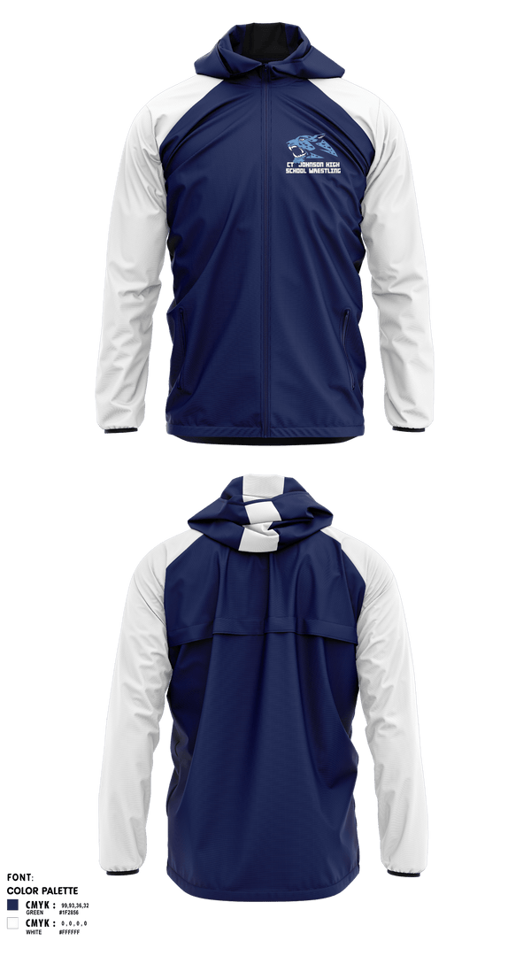 Windbreaker, CT Johnson High School Wrestling, Wrestling, Teamtime, Team time, sublimation, custom sports apparel, team uniforms, spirit wear, spiritwear, sports uniforms, custom shirts, team store, custom team store, fundraiser sports, apparel fundraiser