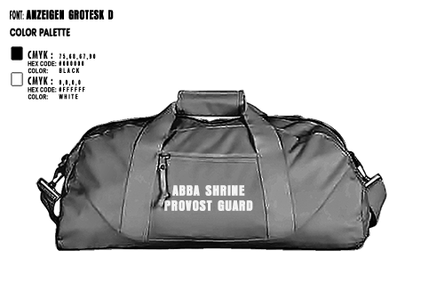 Duffle Bag, Abba shrine provost guard, , Teamtime, Team time, sublimation, custom sports apparel, team uniforms, spirit wear, spiritwear, sports uniforms, custom shirts, team store, custom team store, fundraiser sports, apparel fundraiser