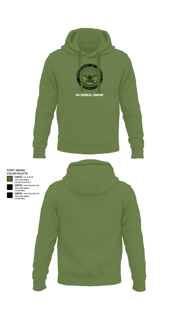 Hoodie, 445 Chemical Company, National Guard, Teamtime, Team time, sublimation, custom sports apparel, team uniforms, spirit wear, spiritwear, sports uniforms, custom shirts, team store, custom team store, fundraiser sports, apparel fundraiser