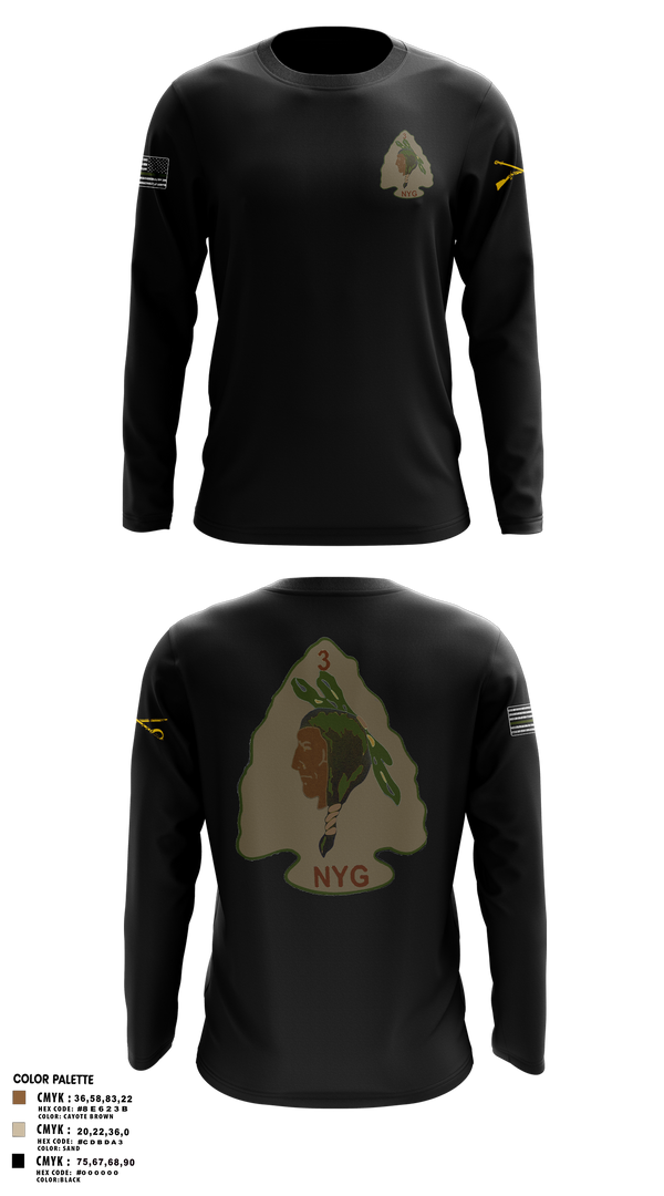 Long Sleeve Performance Shirt, , National Guard, Teamtime, Team time, sublimation, custom sports apparel, team uniforms, spirit wear, spiritwear, sports uniforms, custom shirts, team store, custom team store, fundraiser sports, apparel fundraiser