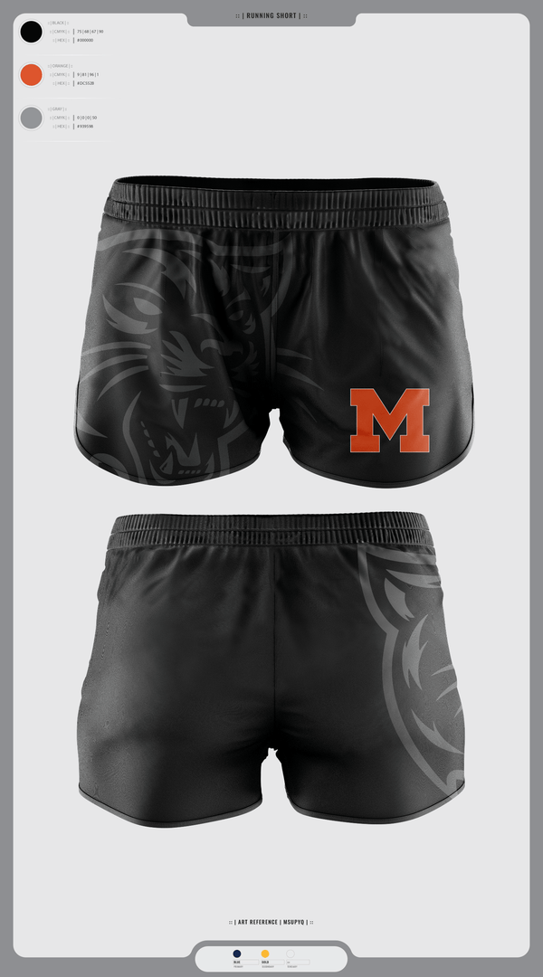 Womens Shorts, Milton Area Black Panthers, , Teamtime, Team time, sublimation, custom sports apparel, team uniforms, spirit wear, spiritwear, sports uniforms, custom shirts, team store, custom team store, fundraiser sports, apparel fundraiser