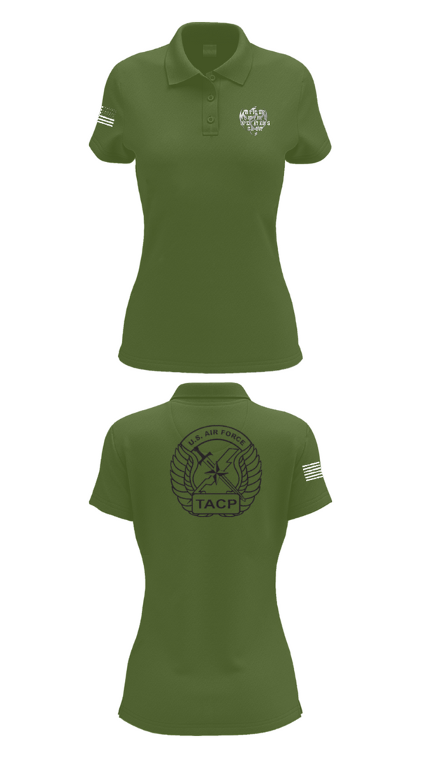 Women's Short Sleeve Performance Polo, 18th Air Support Operations Group, Air Force, Teamtime, Team time, sublimation, custom sports apparel, team uniforms, spirit wear, spiritwear, sports uniforms, custom shirts, team store, custom team store, fundraiser sports, apparel fundraiser