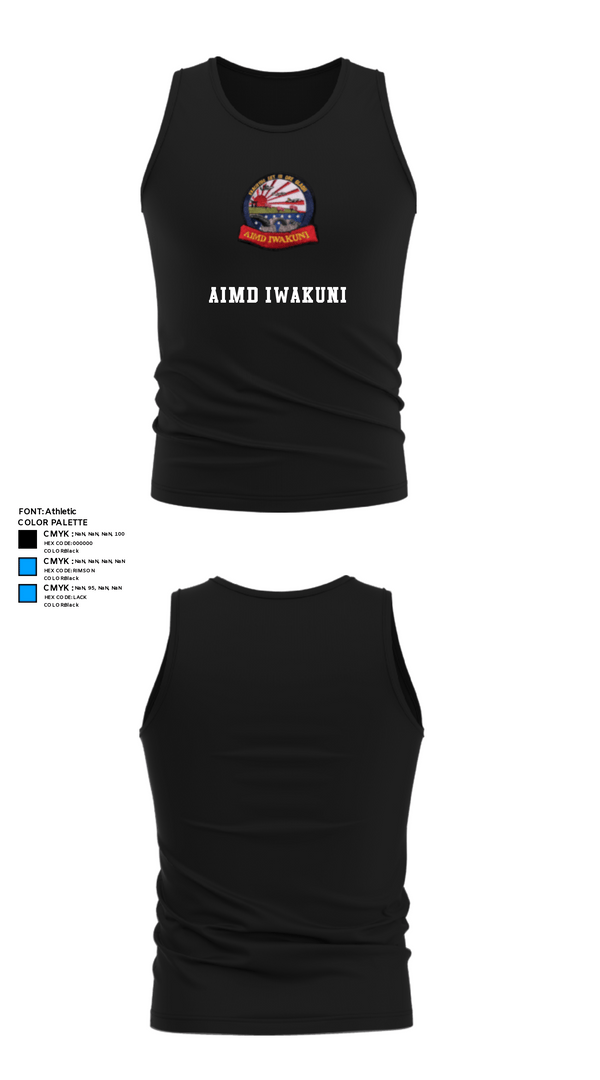 Tank Top, AIMD IWAKUNI, Navy, Teamtime, Team time, sublimation, custom sports apparel, team uniforms, spirit wear, spiritwear, sports uniforms, custom shirts, team store, custom team store, fundraiser sports, apparel fundraiser