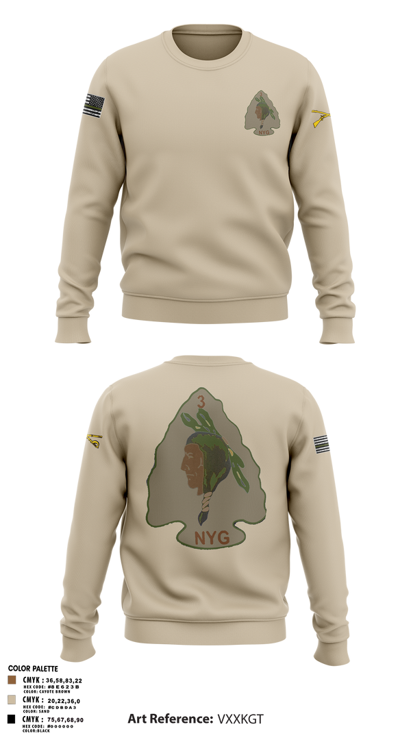 Crew Neck Sweatshirt, , National Guard, Teamtime, Team time, sublimation, custom sports apparel, team uniforms, spirit wear, spiritwear, sports uniforms, custom shirts, team store, custom team store, fundraiser sports, apparel fundraiser