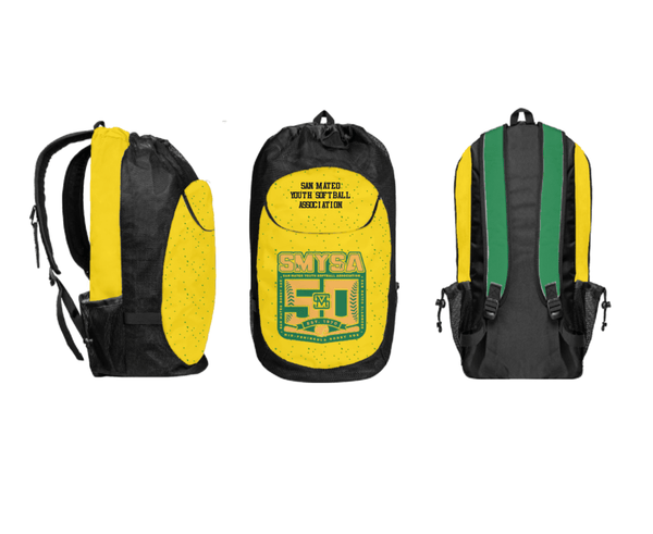 Gear Bag, San Mateo Youth Softball Association, Softball, Teamtime, Team time, sublimation, custom sports apparel, team uniforms, spirit wear, spiritwear, sports uniforms, custom shirts, team store, custom team store, fundraiser sports, apparel fundraiser