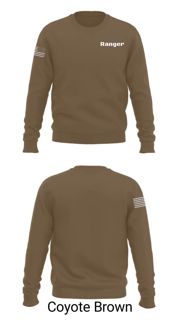 Crew Neck Sweatshirt, Ranger, Army, Teamtime, Team time, sublimation, custom sports apparel, team uniforms, spirit wear, spiritwear, sports uniforms, custom shirts, team store, custom team store, fundraiser sports, apparel fundraiser