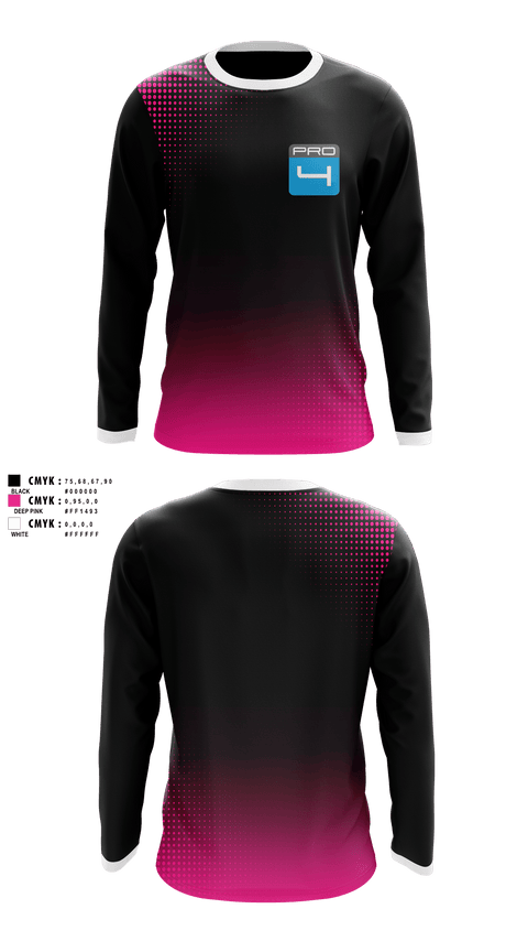 Long Sleeve Performance Shirt, Pro 4, , Teamtime, Team time, sublimation, custom sports apparel, team uniforms, spirit wear, spiritwear, sports uniforms, custom shirts, team store, custom team store, fundraiser sports, apparel fundraiser
