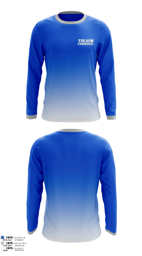 Long Sleeve Performance Shirt, Talkin Cowboys, , Teamtime, Team time, sublimation, custom sports apparel, team uniforms, spirit wear, spiritwear, sports uniforms, custom shirts, team store, custom team store, fundraiser sports, apparel fundraiser