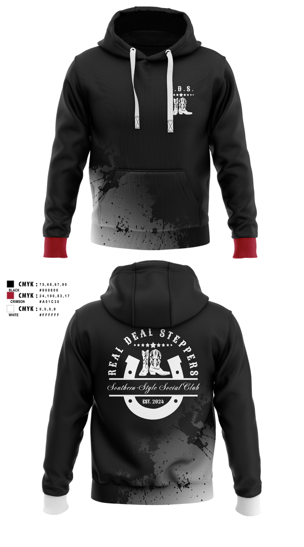 Hoodie, Real Deal Steppers, Spirit Store, Teamtime, Team time, sublimation, custom sports apparel, team uniforms, spirit wear, spiritwear, sports uniforms, custom shirts, team store, custom team store, fundraiser sports, apparel fundraiser