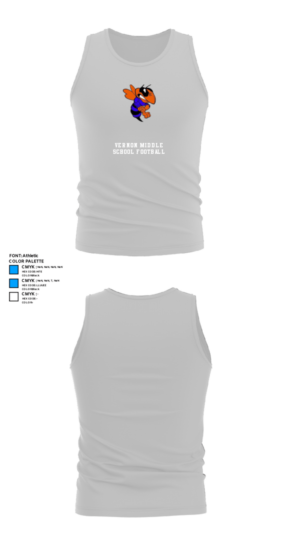 Tank Top, Vernon Middle School Football, Football, Teamtime, Team time, sublimation, custom sports apparel, team uniforms, spirit wear, spiritwear, sports uniforms, custom shirts, team store, custom team store, fundraiser sports, apparel fundraiser