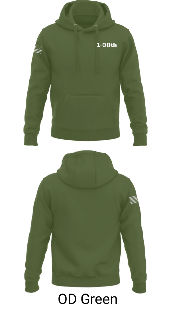 Hoodie, 1-38th, Army, Teamtime, Team time, sublimation, custom sports apparel, team uniforms, spirit wear, spiritwear, sports uniforms, custom shirts, team store, custom team store, fundraiser sports, apparel fundraiser