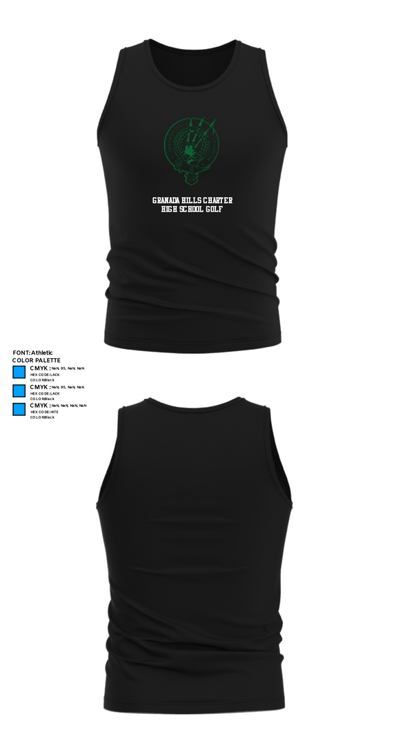 Tank Top, Granada Hills Charter High School Golf, Golf, Teamtime, Team time, sublimation, custom sports apparel, team uniforms, spirit wear, spiritwear, sports uniforms, custom shirts, team store, custom team store, fundraiser sports, apparel fundraiser