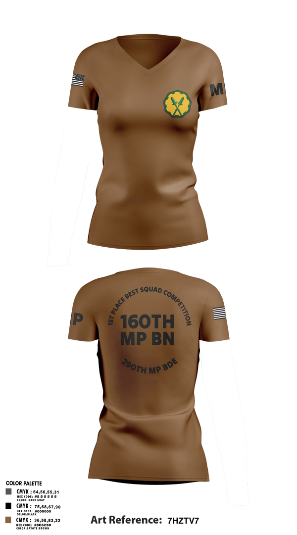 Womens Short Sleeve Vneck Shirt, 160th mp bn, Army, Teamtime, Team time, sublimation, custom sports apparel, team uniforms, spirit wear, spiritwear, sports uniforms, custom shirts, team store, custom team store, fundraiser sports, apparel fundraiser