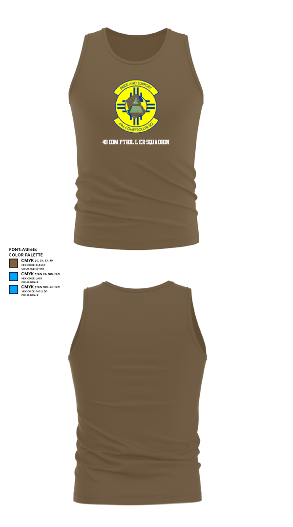 Tank Top, 49 COMPTROLLER SQUADRON, , Teamtime, Team time, sublimation, custom sports apparel, team uniforms, spirit wear, spiritwear, sports uniforms, custom shirts, team store, custom team store, fundraiser sports, apparel fundraiser