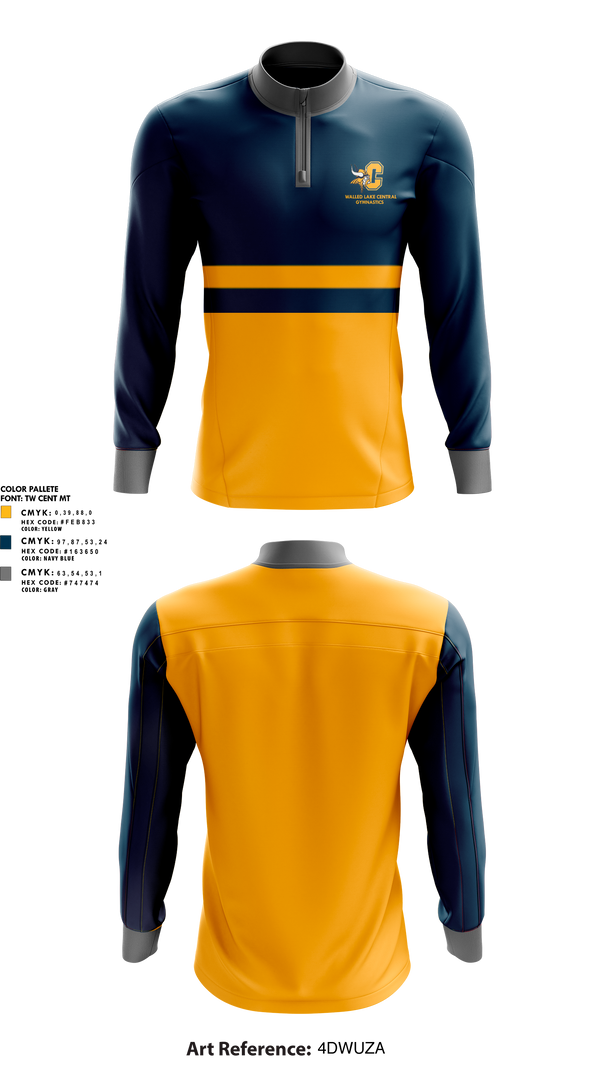 Quarter Zip Jacket, Walled Lake Central Gymnastics, Spirit Store, Teamtime, Team time, sublimation, custom sports apparel, team uniforms, spirit wear, spiritwear, sports uniforms, custom shirts, team store, custom team store, fundraiser sports, apparel fundraiser