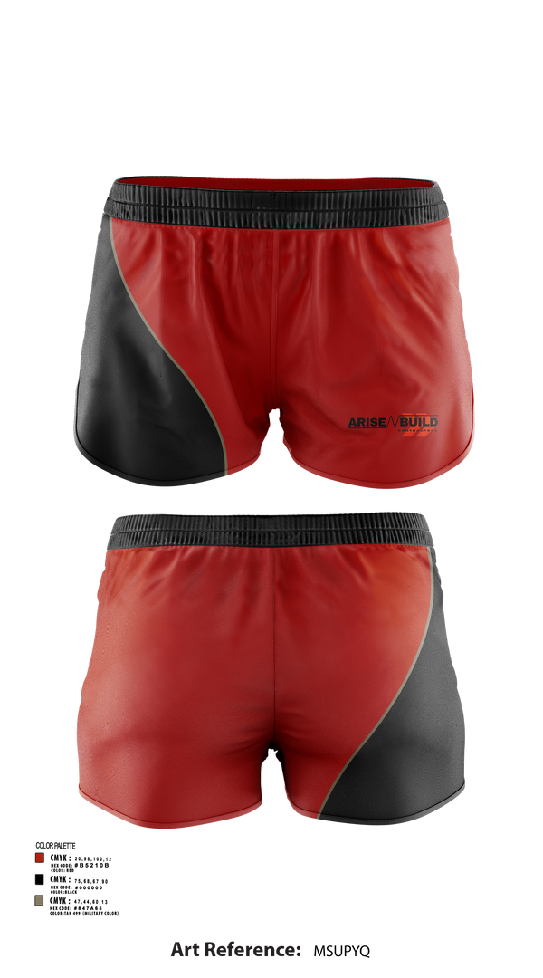Womens Shorts, Arise N Build, , Teamtime, Team time, sublimation, custom sports apparel, team uniforms, spirit wear, spiritwear, sports uniforms, custom shirts, team store, custom team store, fundraiser sports, apparel fundraiser