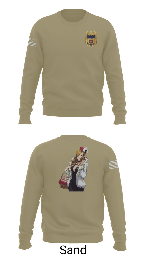 Crew Neck Sweatshirt, U.S. Marine Corps Criminal Investigations Division Child Abuse UnitMARDET Fort Leonard Wood (FLW) DoD Interservice Non-Lethal Individual Weapons Instructor's Course Fort Leonard Wood Basic Military Police School House, , Teamtime, Team time, sublimation, custom sports apparel, team uniforms, spirit wear, spiritwear, sports uniforms, custom shirts, team store, custom team store, fundraiser sports, apparel fundraiser