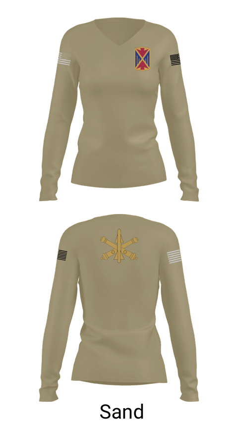 Womens Long Sleeve Vneck Shirt, 10th Army Air and Missile Command, Army, Teamtime, Team time, sublimation, custom sports apparel, team uniforms, spirit wear, spiritwear, sports uniforms, custom shirts, team store, custom team store, fundraiser sports, apparel fundraiser