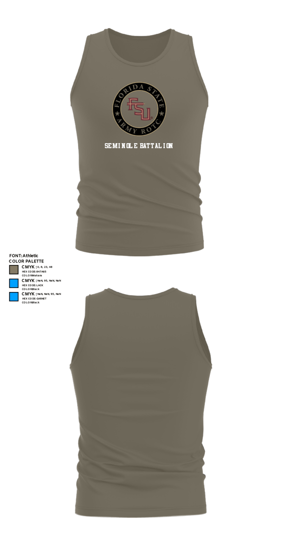 Tank Top, Seminole Battalion, Army, Teamtime, Team time, sublimation, custom sports apparel, team uniforms, spirit wear, spiritwear, sports uniforms, custom shirts, team store, custom team store, fundraiser sports, apparel fundraiser