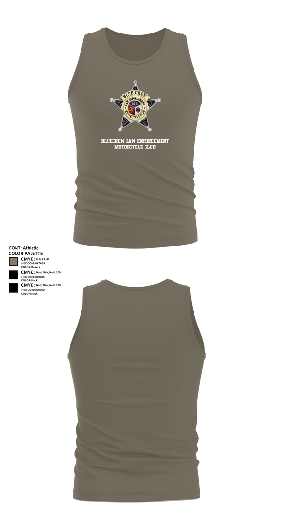 Tank Top, Bluecrew law enforcement motorcycle club, , Teamtime, Team time, sublimation, custom sports apparel, team uniforms, spirit wear, spiritwear, sports uniforms, custom shirts, team store, custom team store, fundraiser sports, apparel fundraiser