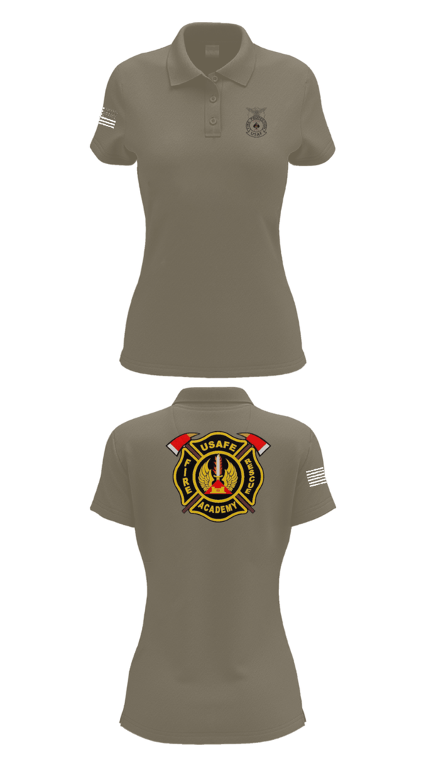 Women's Short Sleeve Performance Polo, 435th CTS, Air Force, Teamtime, Team time, sublimation, custom sports apparel, team uniforms, spirit wear, spiritwear, sports uniforms, custom shirts, team store, custom team store, fundraiser sports, apparel fundraiser