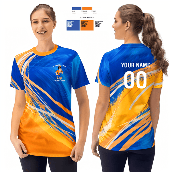 Short Sleeve Performance Shirt, Edwardsburg Middle School Volleyball, Men's Volleyball, Teamtime, Team time, sublimation, custom sports apparel, team uniforms, spirit wear, spiritwear, sports uniforms, custom shirts, team store, custom team store, fundraiser sports, apparel fundraiser