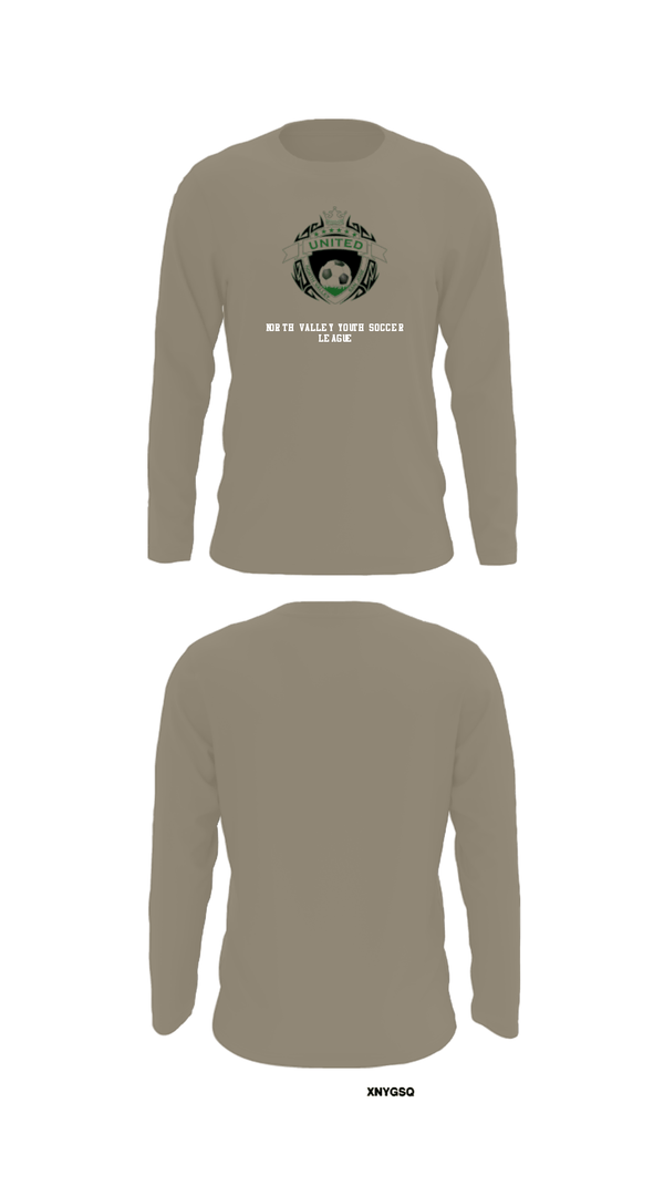 Long Sleeve Performance Shirt, North Valley Youth Soccer League, Men's Soccer, Teamtime, Team time, sublimation, custom sports apparel, team uniforms, spirit wear, spiritwear, sports uniforms, custom shirts, team store, custom team store, fundraiser sports, apparel fundraiser