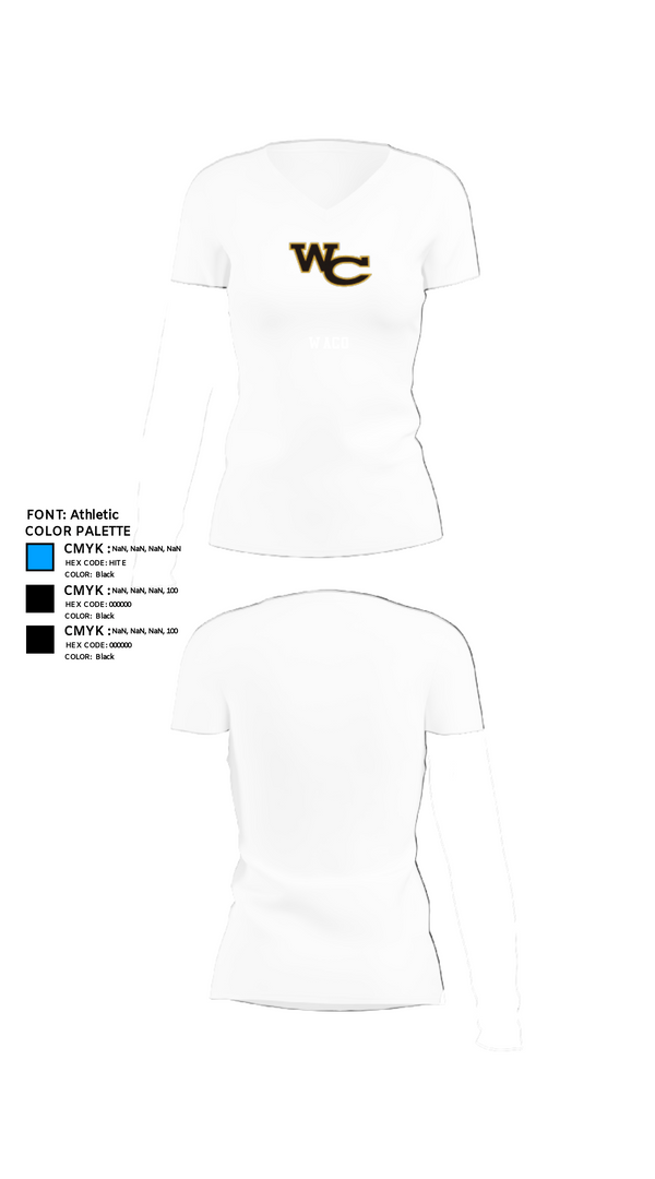 Women's Short Sleeve Vneck Shirt, Waco, Men's Basketball, Teamtime, Team time, sublimation, custom sports apparel, team uniforms, spirit wear, spiritwear, sports uniforms, custom shirts, team store, custom team store, fundraiser sports, apparel fundraiser