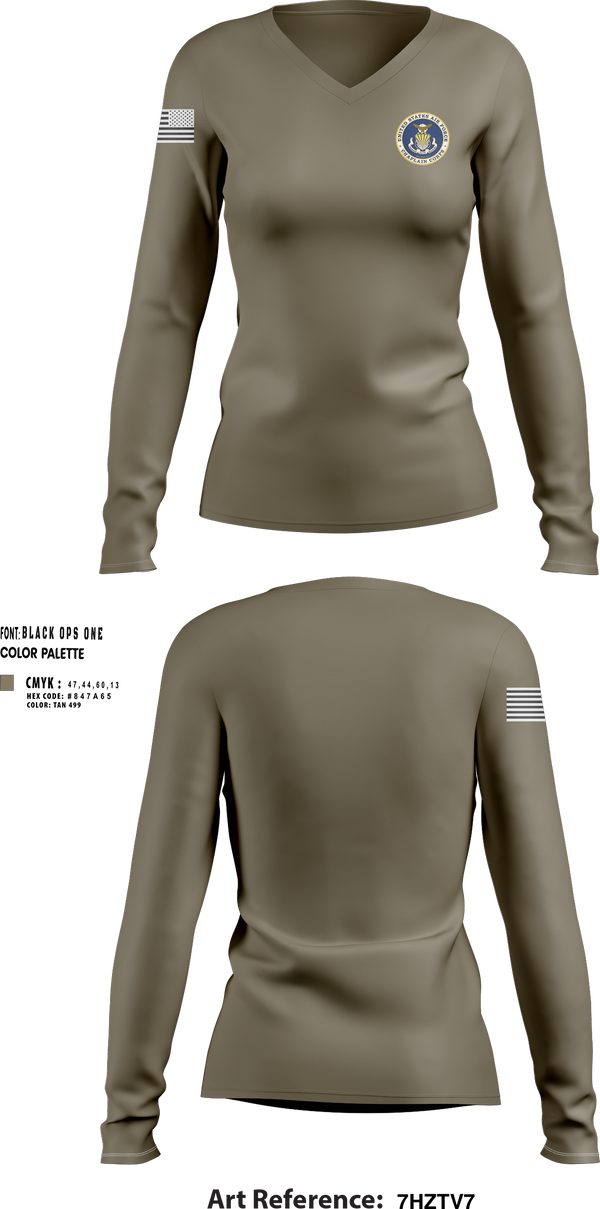 Womens Long Sleeve Vneck Shirt, Air Force Chaplain, Army, Teamtime, Team time, sublimation, custom sports apparel, team uniforms, spirit wear, spiritwear, sports uniforms, custom shirts, team store, custom team store, fundraiser sports, apparel fundraiser