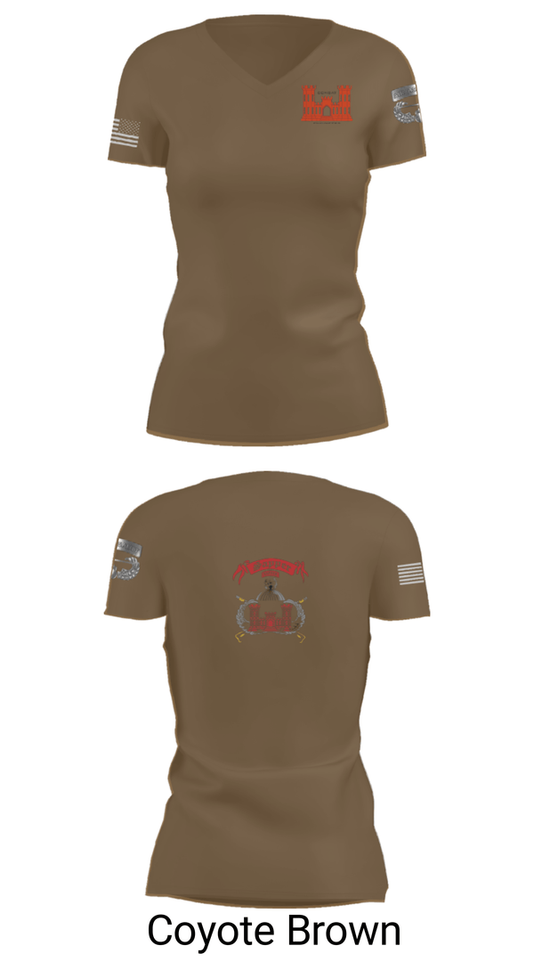 Women's Short Sleeve Vneck Shirt, 1138th SAPPER Company, Army, Teamtime, Team time, sublimation, custom sports apparel, team uniforms, spirit wear, spiritwear, sports uniforms, custom shirts, team store, custom team store, fundraiser sports, apparel fundraiser