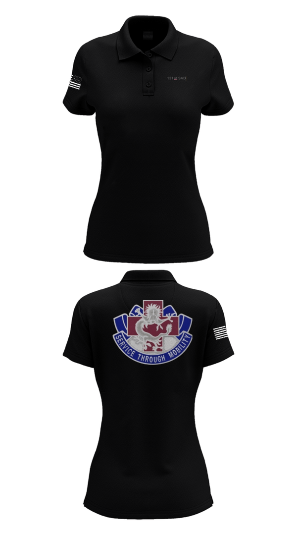 Women's Short Sleeve Performance Polo, 131st SAD, Army, Teamtime, Team time, sublimation, custom sports apparel, team uniforms, spirit wear, spiritwear, sports uniforms, custom shirts, team store, custom team store, fundraiser sports, apparel fundraiser