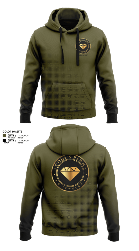 Hoodie, Cody’s Pawn & Jewelry, , Teamtime, Team time, sublimation, custom sports apparel, team uniforms, spirit wear, spiritwear, sports uniforms, custom shirts, team store, custom team store, fundraiser sports, apparel fundraiser