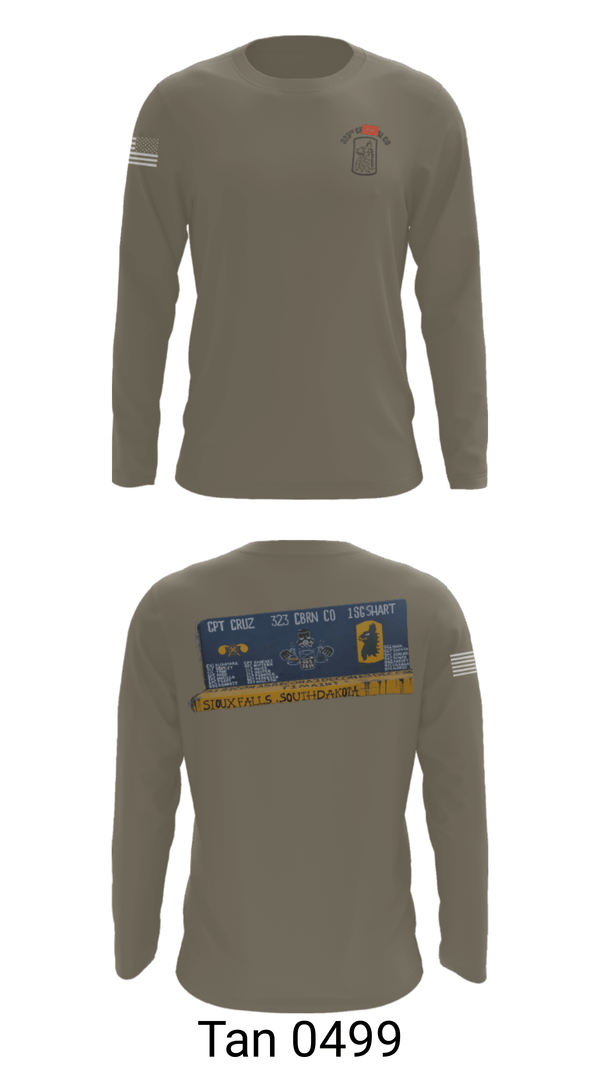 Long Sleeve Performance Shirt, 323 chem maint, Army, Teamtime, Team time, sublimation, custom sports apparel, team uniforms, spirit wear, spiritwear, sports uniforms, custom shirts, team store, custom team store, fundraiser sports, apparel fundraiser