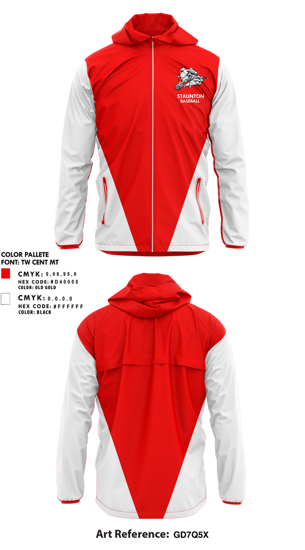 Windbreaker, Staunton High School Baseball, Baseball, Teamtime, Team time, sublimation, custom sports apparel, team uniforms, spirit wear, spiritwear, sports uniforms, custom shirts, team store, custom team store, fundraiser sports, apparel fundraiser