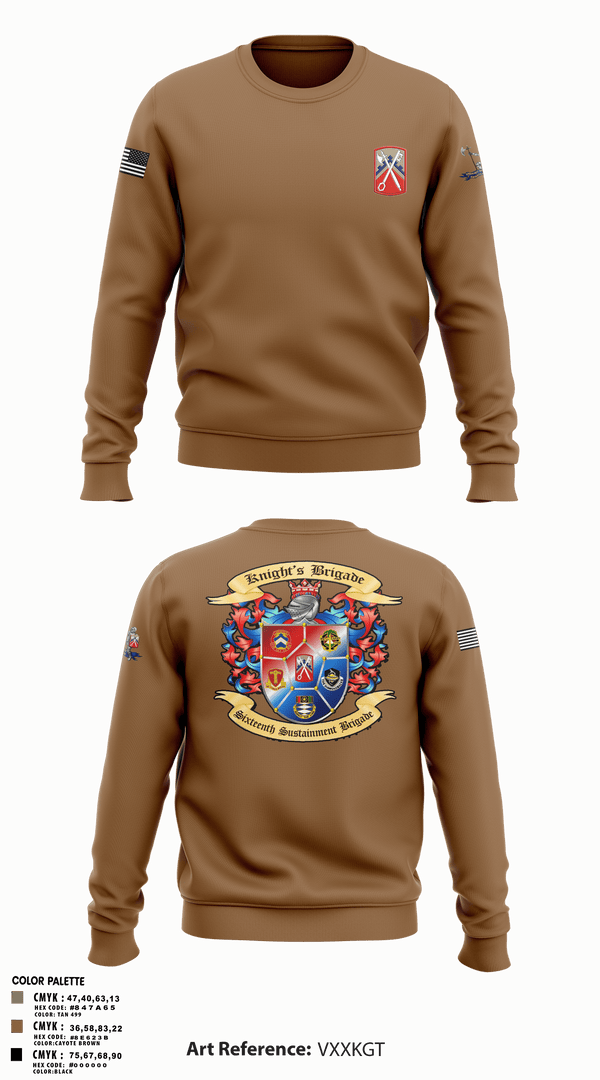 Crew Neck Sweatshirt, 16th Sustainment Brigade, Army, Teamtime, Team time, sublimation, custom sports apparel, team uniforms, spirit wear, spiritwear, sports uniforms, custom shirts, team store, custom team store, fundraiser sports, apparel fundraiser