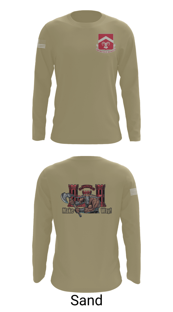 Long Sleeve Performance Shirt, 937th CEC-A, 40th BEB, Army, Teamtime, Team time, sublimation, custom sports apparel, team uniforms, spirit wear, spiritwear, sports uniforms, custom shirts, team store, custom team store, fundraiser sports, apparel fundraiser
