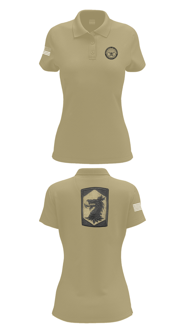 Womens Short Sleeve Performance Polo, 445 Chemical Company, National Guard, Teamtime, Team time, sublimation, custom sports apparel, team uniforms, spirit wear, spiritwear, sports uniforms, custom shirts, team store, custom team store, fundraiser sports, apparel fundraiser